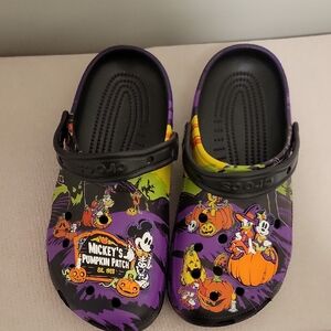 CROCS Halloween Mickey Clogs - Purple and Yellow